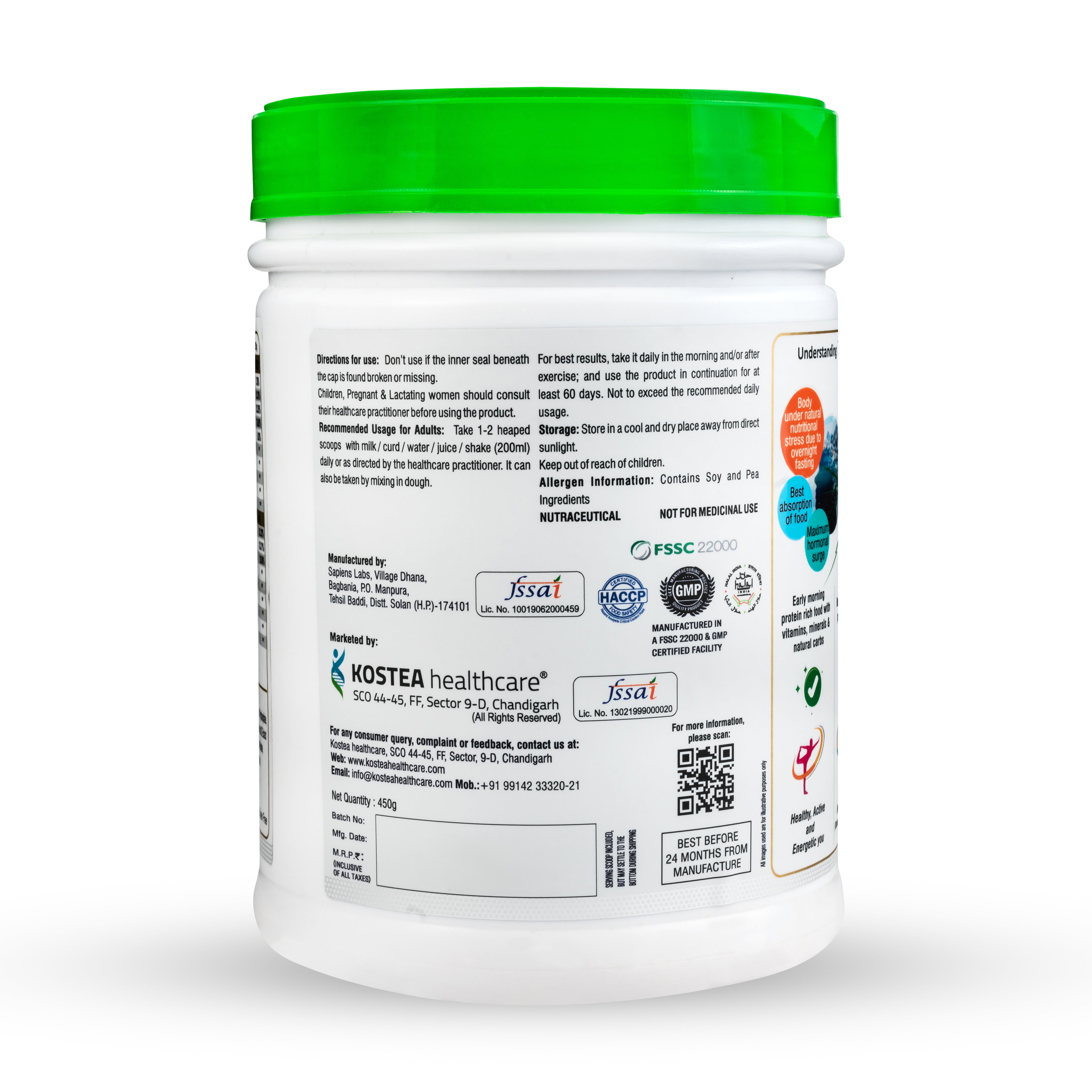 PROTIENCE @ 8am Classic Plant Protein Powder - 250g | Gluten-Free