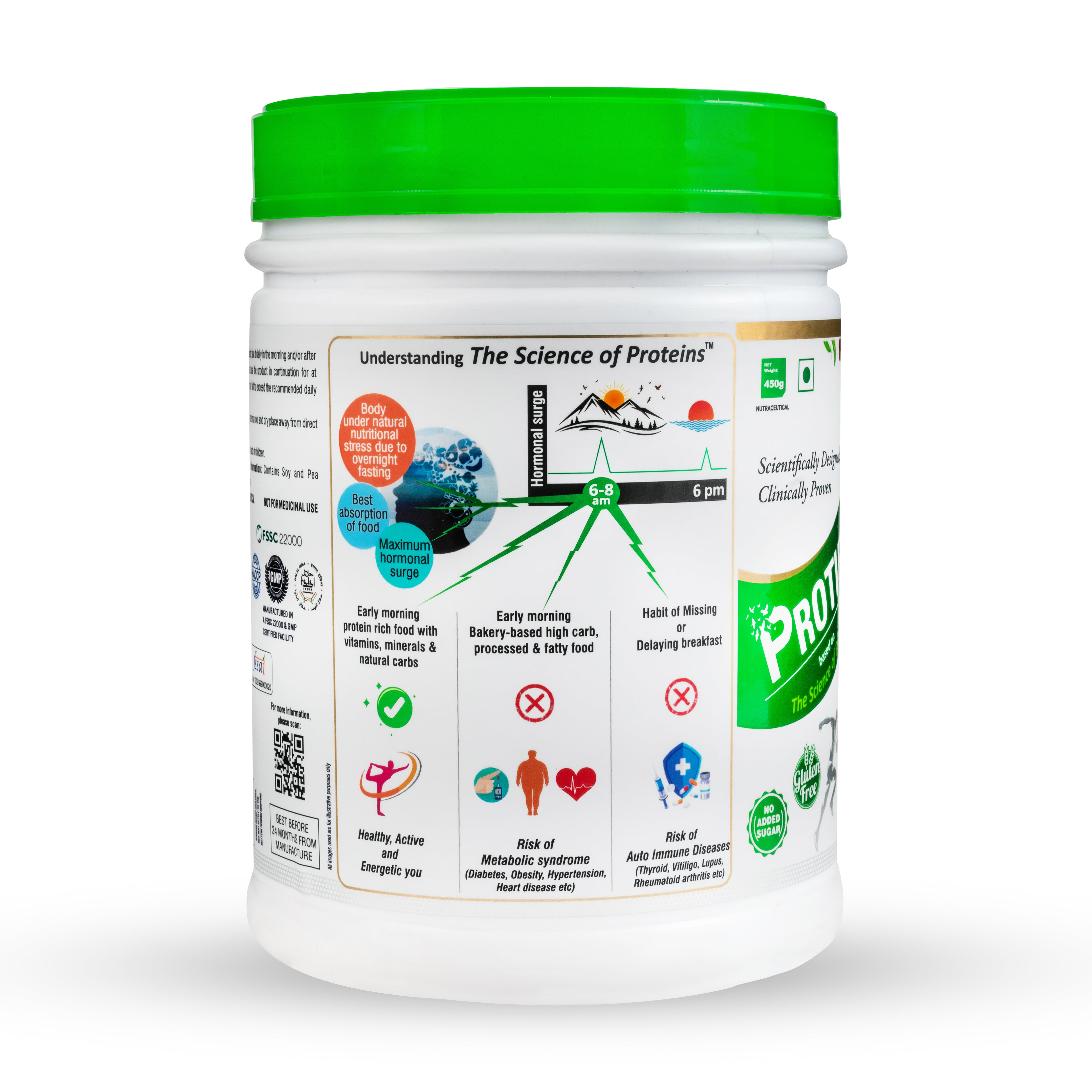 PROTIENCE @ 8am Classic Plant Protein Powder - 250g | Gluten-Free
