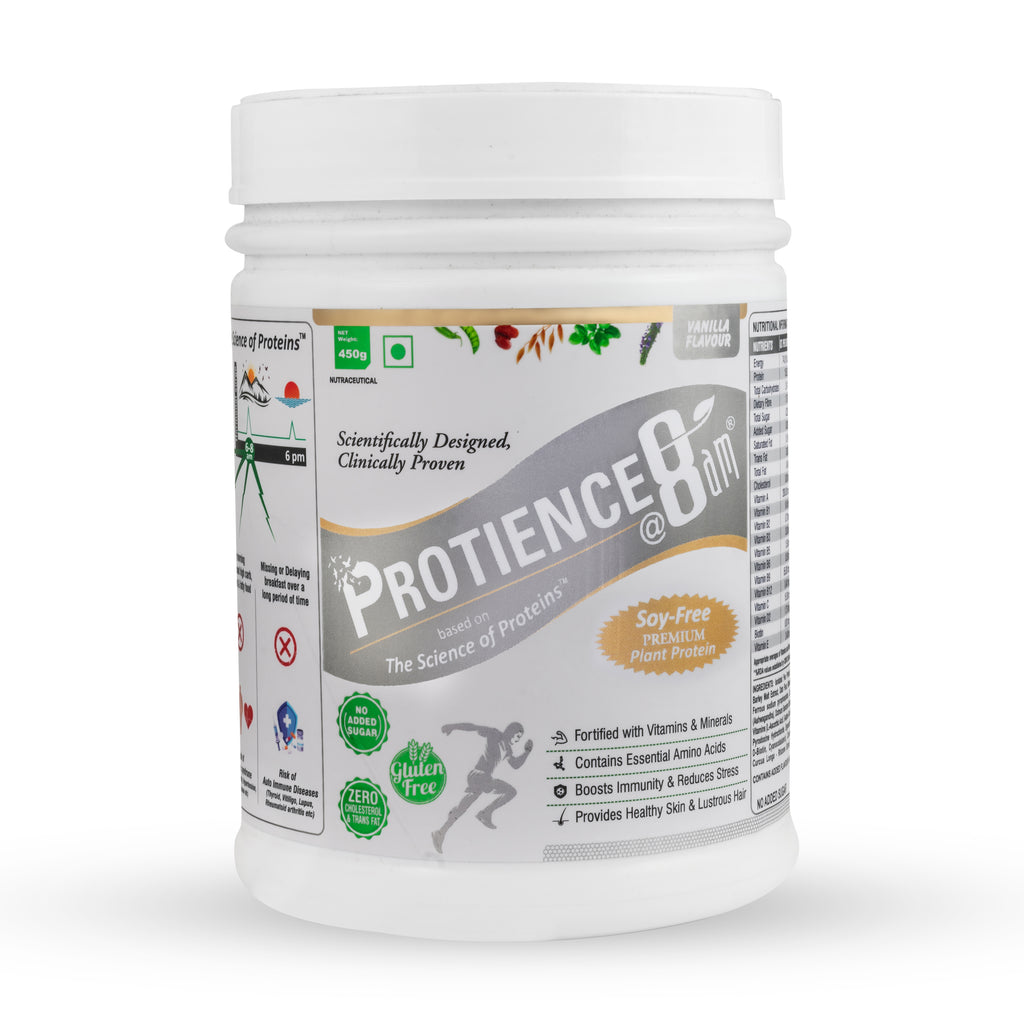 PROTIENCE @ 8am Vanilla Soy Free Premium Plant Protein Powder - 250g | Gluten-Free