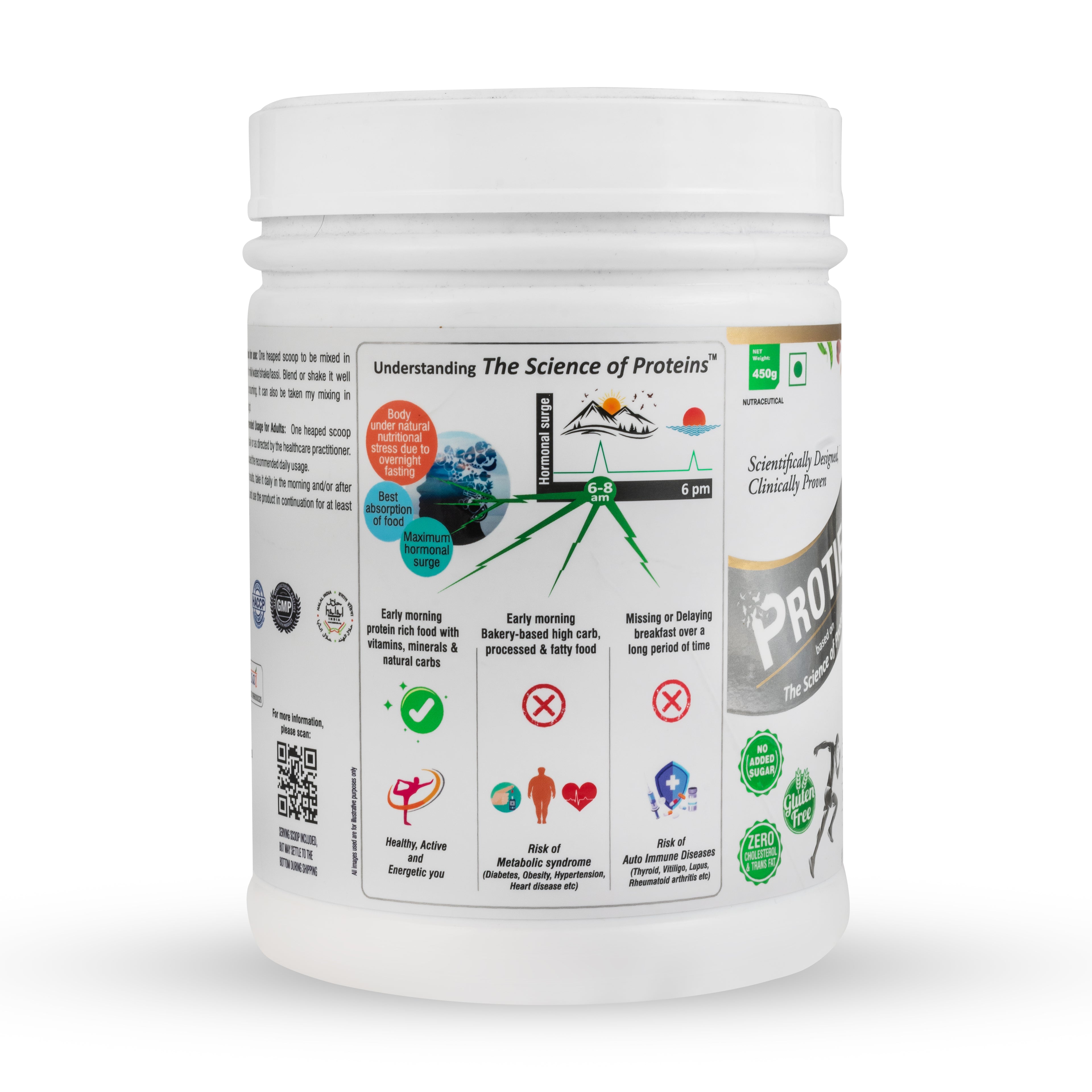 PROTIENCE @ 8am Vanilla Soy Free Premium Plant Protein Powder - 250g | Gluten-Free