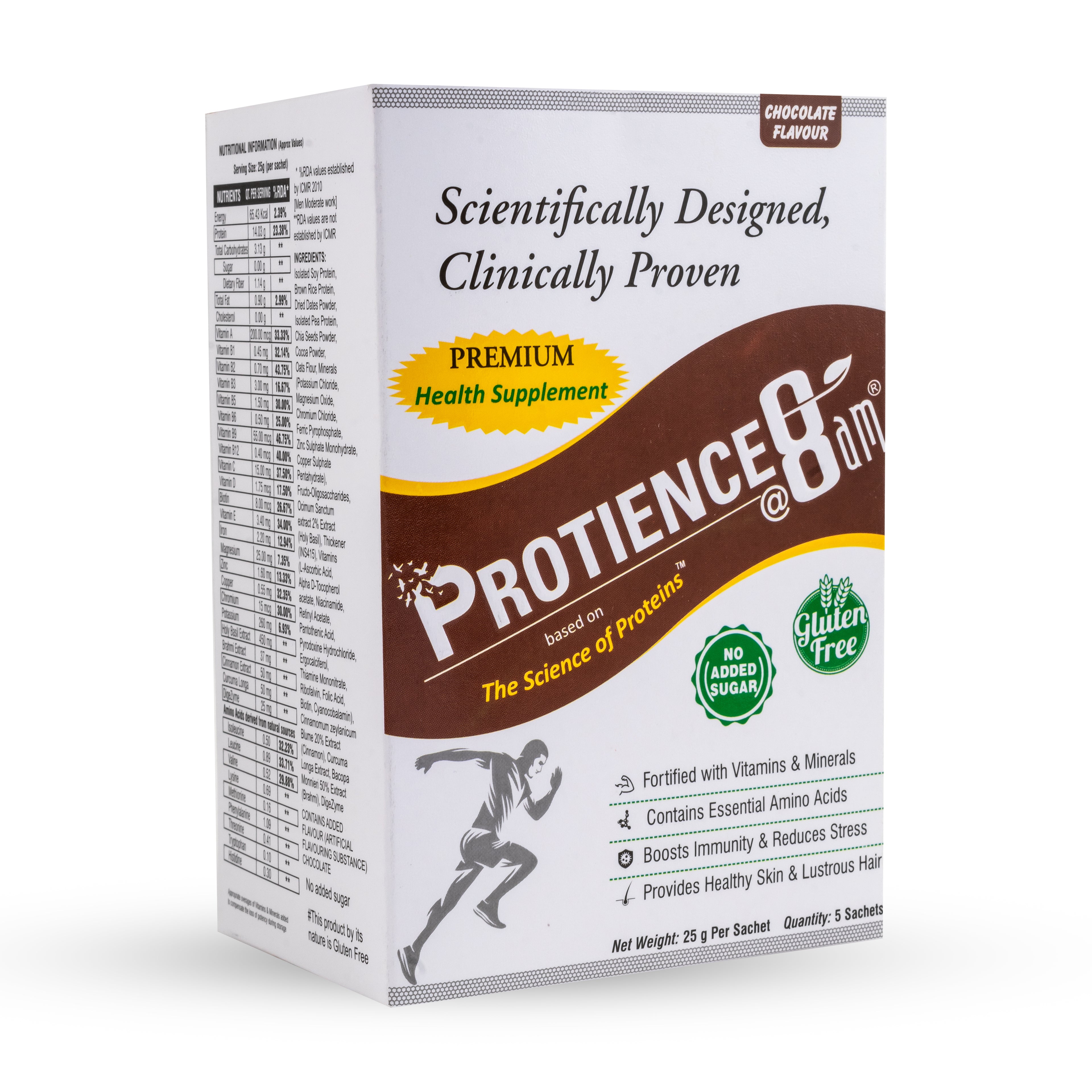 Protience@8am Chocolate Protein Sachet Box
