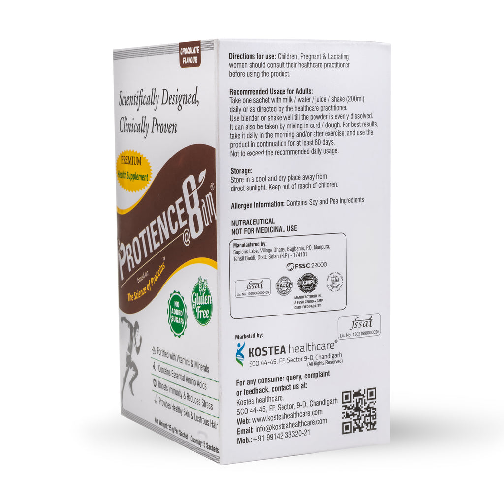 Protience@8am Chocolate Protein Sachet Box