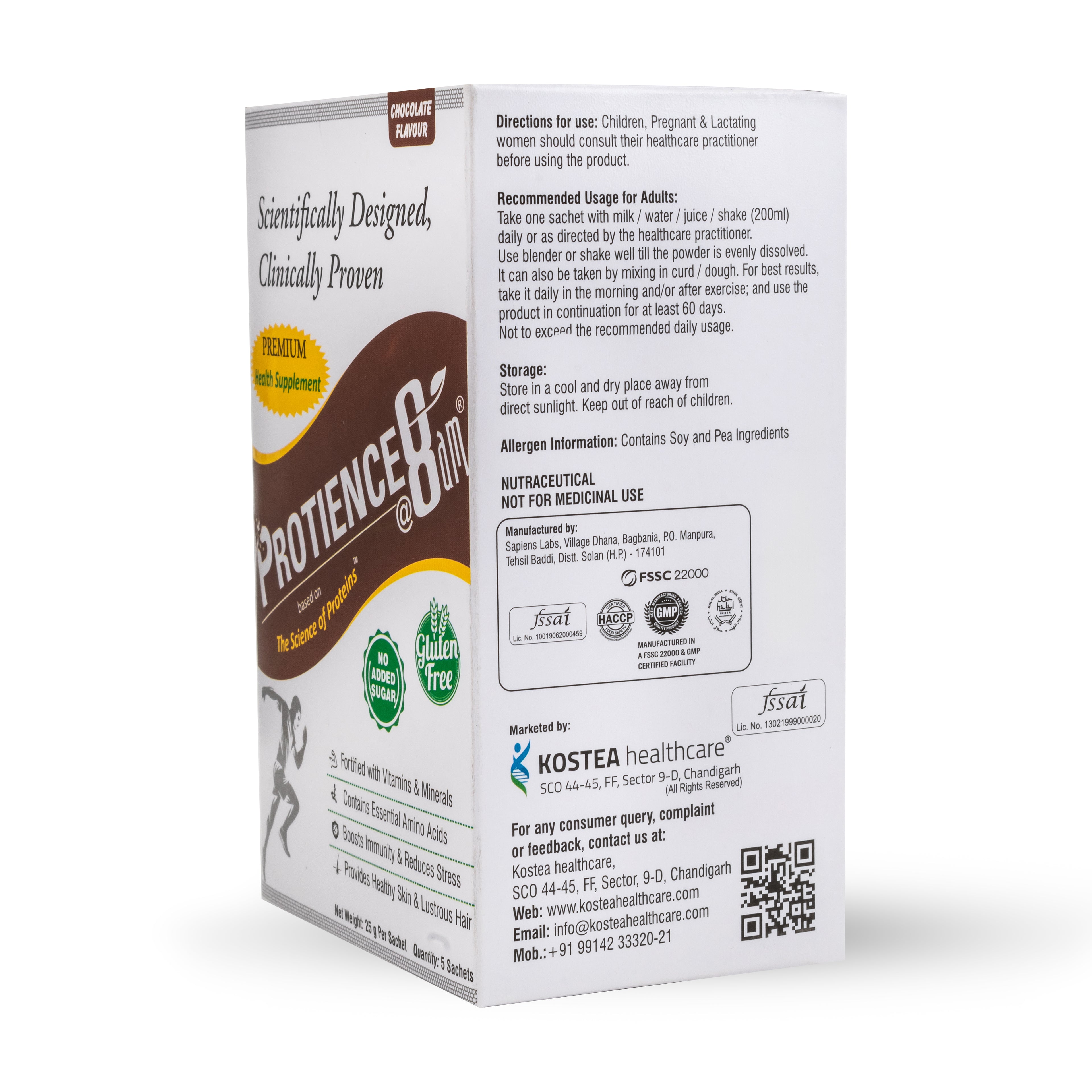 Protience@8am Chocolate Protein Sachet Box