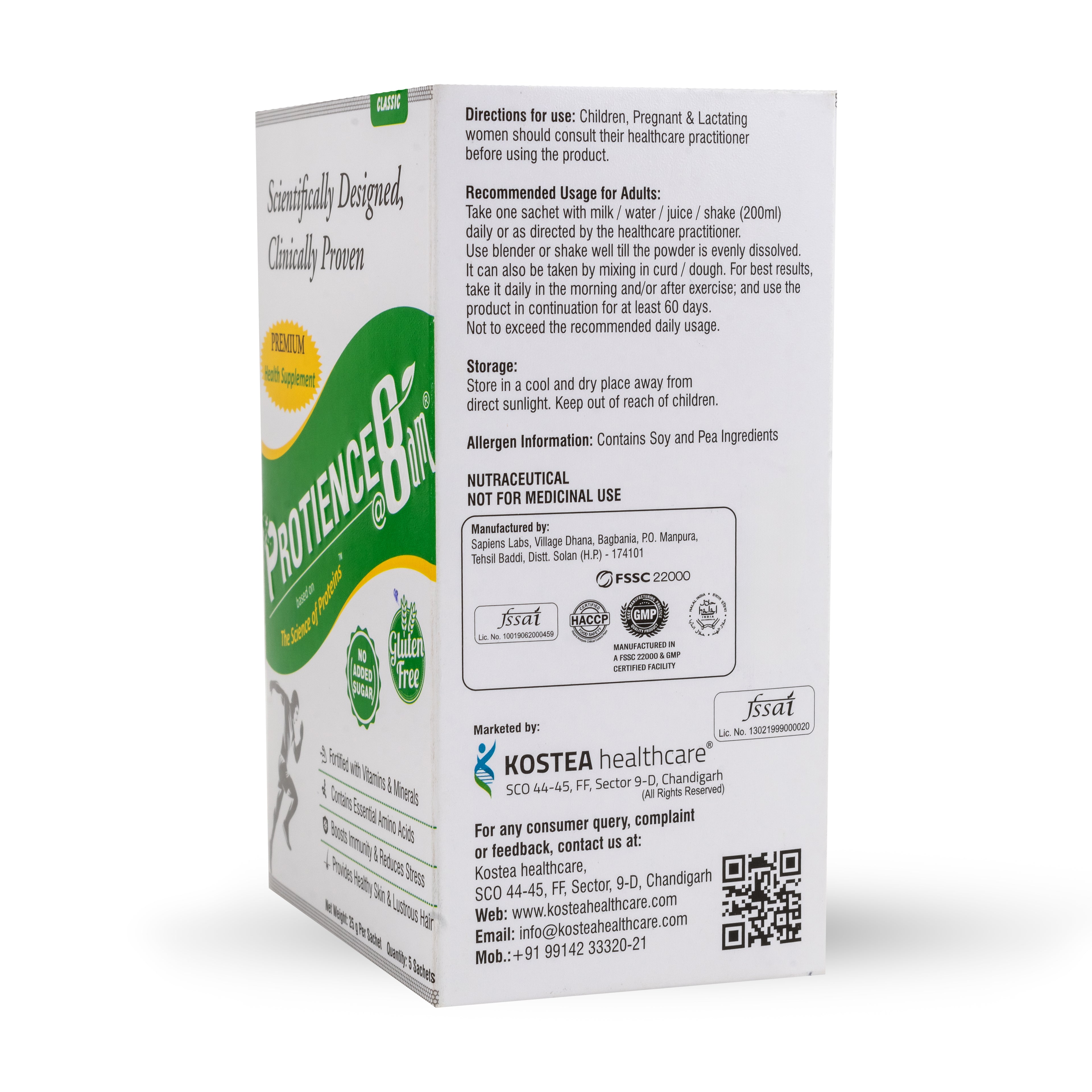 Protience@8am Classic Protein Sachet Box (Pack of 5)