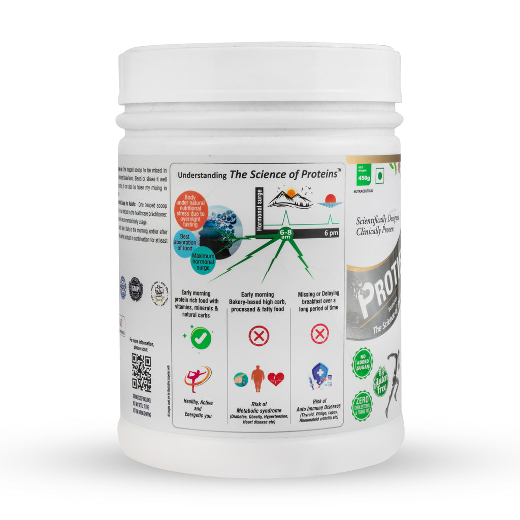 PROTIENCE @ 8am Vanilla Plant Protein Powder - 450g | Gluten-Free